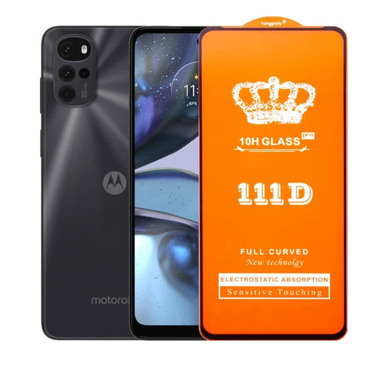 Folie Sticla Securizata pentru Motorola Moto G22, Klevo, Sticla de Protectie Compatibila cu Motorola Moto G22, Full Cover 111D, HD, Margini Negre, Transparenta