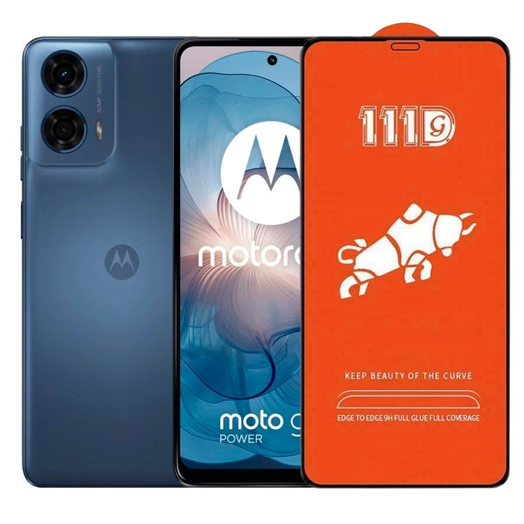 Folie Sticla Securizata pentru Motorola Moto G24, Klevo, Sticla de Protectie Compatibila cu Motorola Moto G24, Full Cover 111D, HD, Margini Negre, Transparenta
