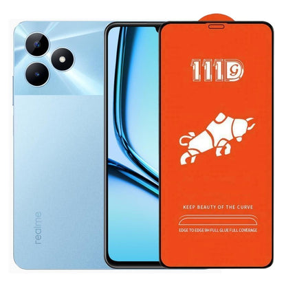 Folie Sticla Securizata pentru Oppo Realme Note 50, Klevo, Sticla de Protectie Compatibila cu Oppo Realme Note 50, Full Cover 111D, HD, Margini Negre, Transparenta