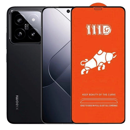 Folie Sticla Securizata pentru Xiaomi 14, Klevo, Sticla de Protectie Compatibila cu Xiaomi 14, Full Cover 111D, HD, Margini Negre, Transparenta