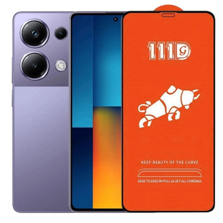 Folie Sticla Securizata pentru Xiaomi Mi Poco M6 Pro 4G, Klevo, Sticla de Protectie Compatibila cu Xiaomi Mi Poco M6 Pro 4G, Full Cover 111D, HD, Margini Negre, Transparenta