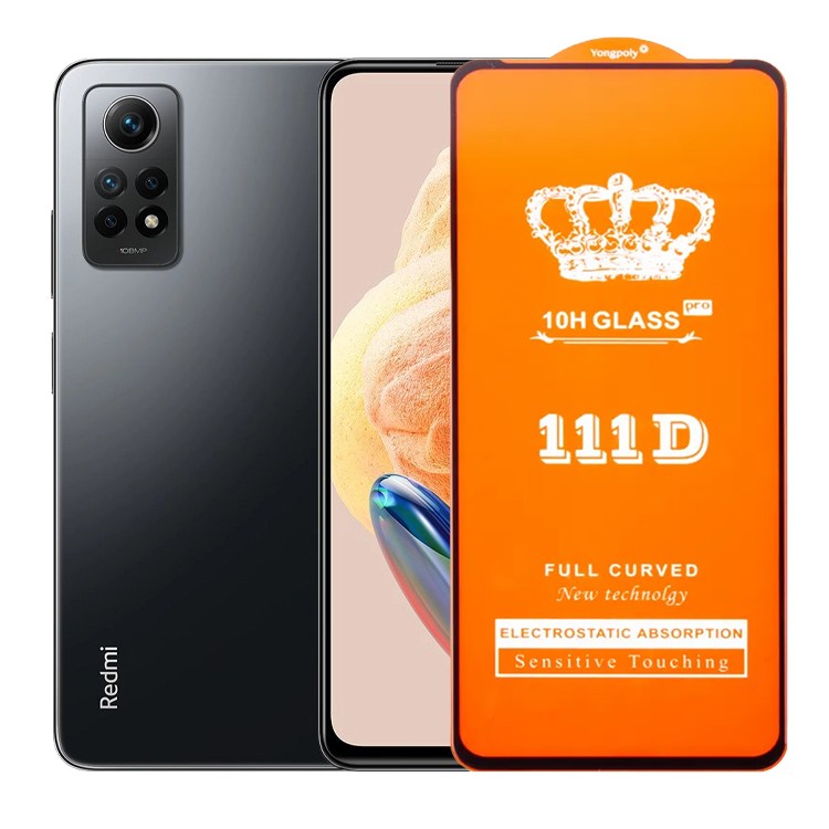 Folie Sticla Securizata pentru Xiaomi Redmi note12 Pro, Klevo, Sticla de Protectie Compatibila cu Xiaomi Redmi note12 Pro, Full Cover 111D, HD, Margini Negre, Transparenta