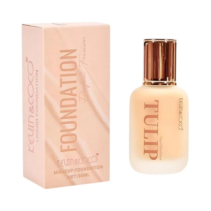 Fond de Ten, Kevin&Coco, Model Tulip, Textura Lichida, Acoperire Naturala, 38 ml, 5 x 3.7 x 10.7 cm, Nuanta 3, Warm Nude