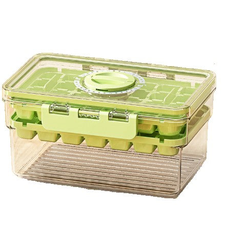 Forma de Gheata, Klevo, Doua Straturi, Inchidere Etans, din PP+PET, 19 x 12 x 9.5 cm, Verde