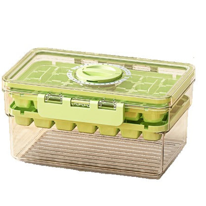 Forma de Gheata, Klevo, Doua Straturi, Inchidere Etans, din PP+PET, 19 x 12 x 9.5 cm, Verde