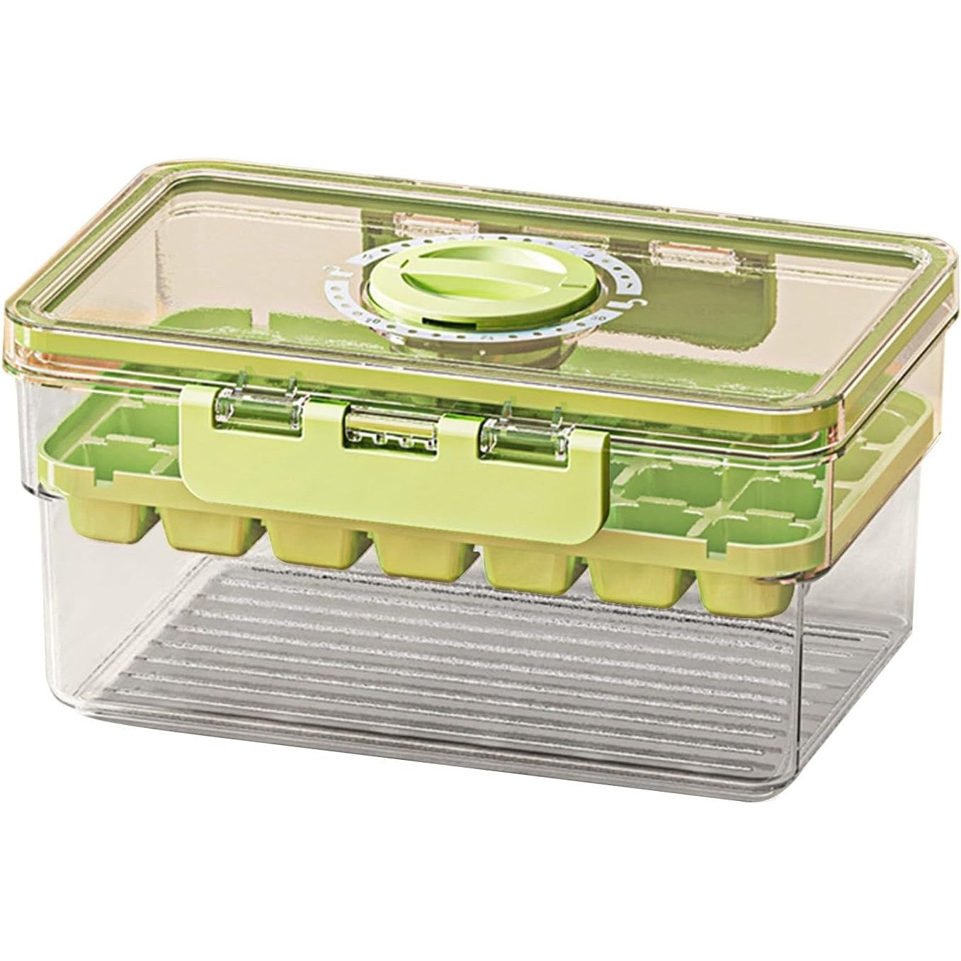 Forma de Gheata, Klevo, un Strat, Inchidere Etans, din PP+PET, 19 x 12 x 9.5 cm, Verde