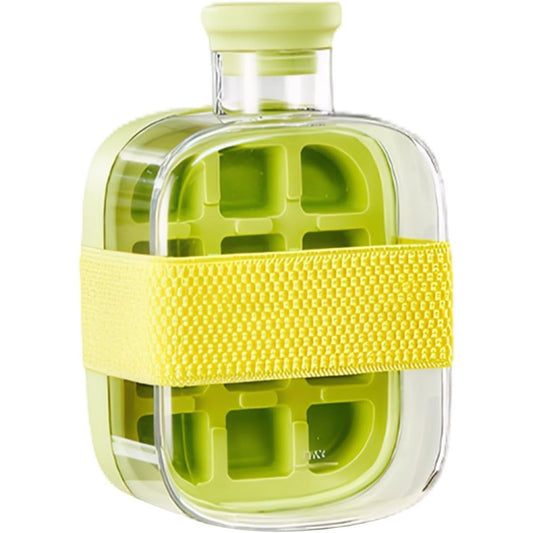 Forma de Gheata, Klevo, 2in1, Tip Sticla cu Pai, 500 ml, 12 Cuburi, 16.3 x 10.8 x 8 cm, Verde