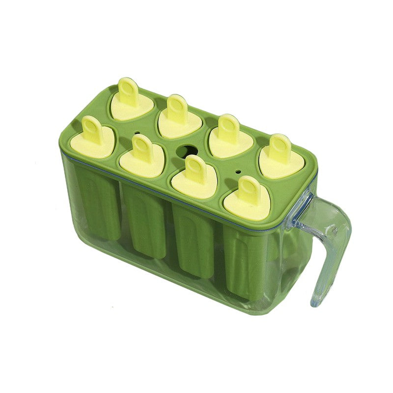 Forme de inghetata, Klevo, 8 Forme din Plastic Dur, Forma pentru Inghetata din si Sucuri Ghetate, 13 x 10 x 6.5 cm, Verde