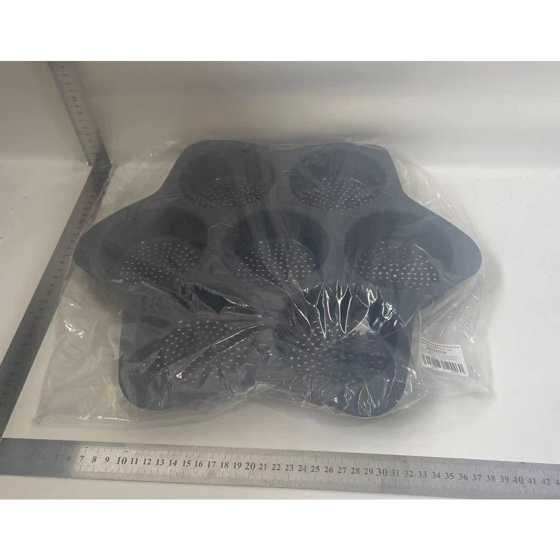 Forme de Silicon pentru Copt, Klevo, 7 Forme Rotiunde, pentru Burgeri si Prajituri, 38.5 x 4 cm, Negru