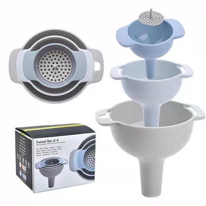 Set de Palnii Multifunctionale + Filtru, Klevo, 4 in 1, din Plastic, 11 x 10 cm, Albastru