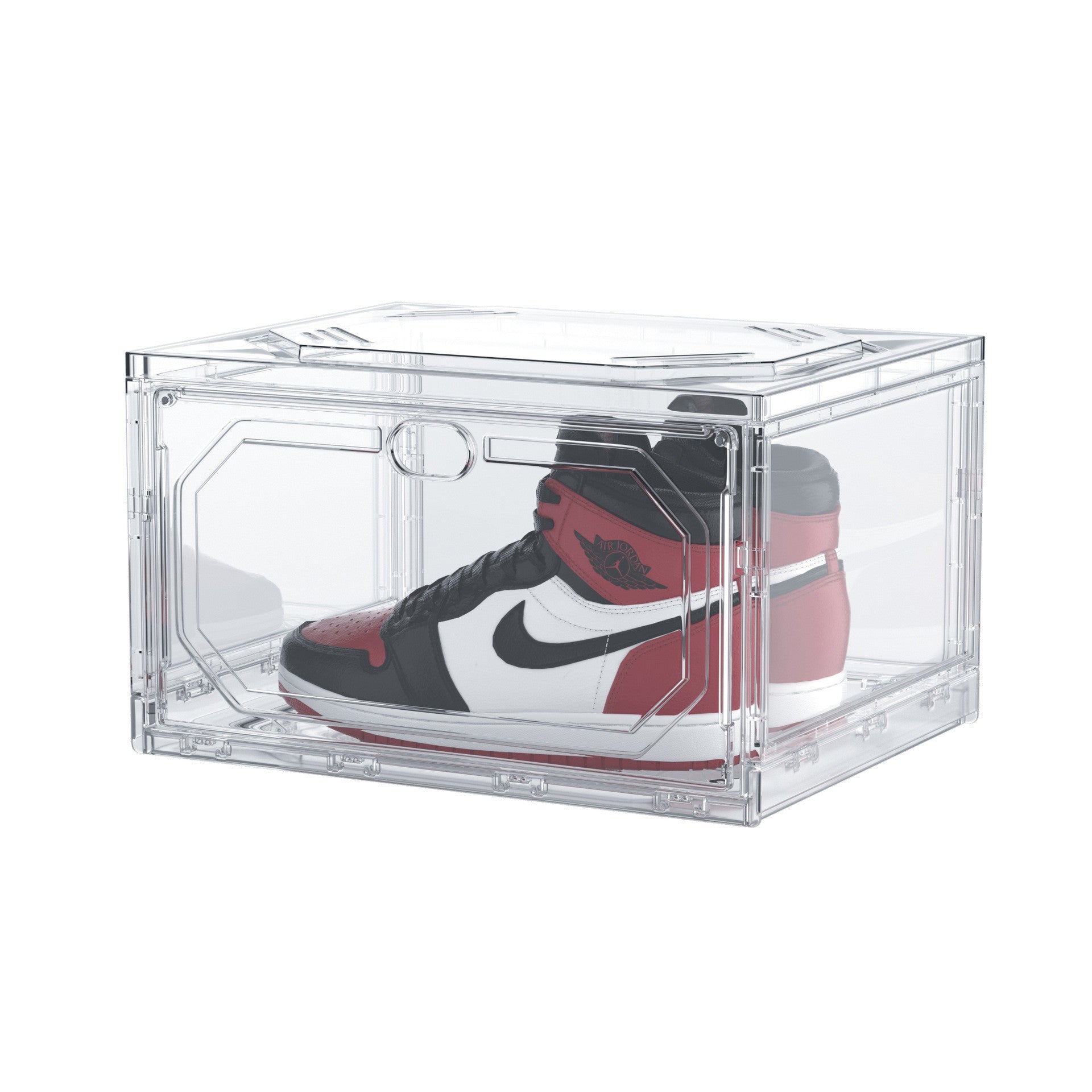 Organizator de Pantofi, Klevo, din PP+ABS, Usa Laterala Magnetica, Rezistenta la Praf, Anti-Oxidare, Utilizare Multipla, 36 x 28 x 21 cm, Transparent