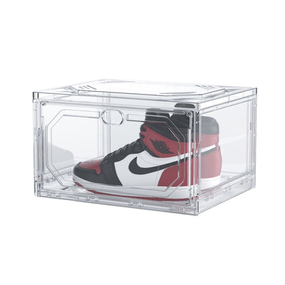 Organizator de Pantofi, Klevo, din PP+ABS, Usa Laterala Magnetica, Rezistenta la Praf, Anti-Oxidare, Utilizare Multipla, 36 x 28 x 21 cm, Transparent
