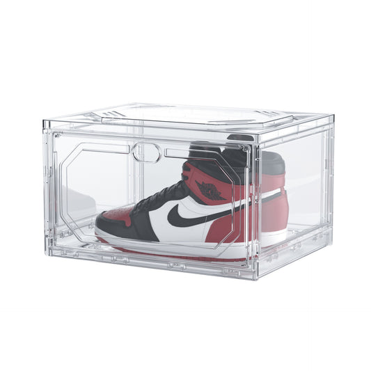 Organizator de Pantofi, Klevo, din PP+ABS, Usa Laterala Magnetica, Rezistenta la Praf, Anti-Oxidare, Utilizare Multipla, 36 x 28 x 21 cm, Transparent