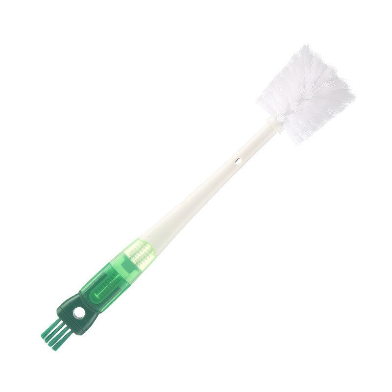 Perie 5 in 1 de Curatat Pahare, Cani, Sticle, Klevo, cu Maner Lung, Accesorii pentru Spalarea Paielor si Capacelor, Usor de Agatat, 36x7x7cm, Verde-Alb