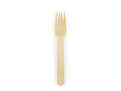 Furculițe de lemn, 15.5cm (1 set / 100 bucăți)