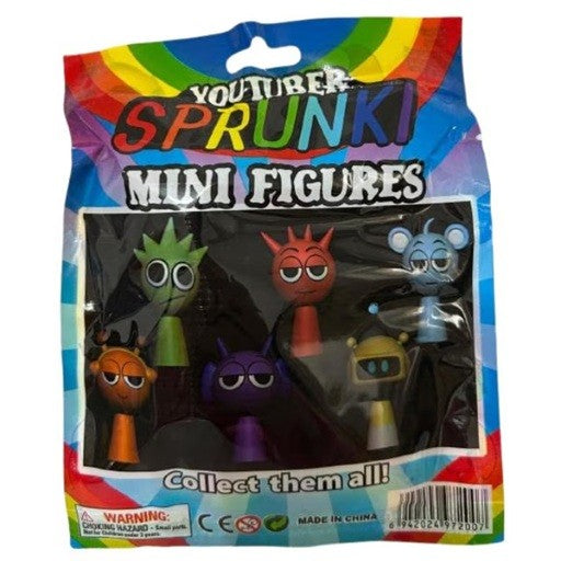 Mini Figurina Sprunki, Klevo, MisteryBox, 6 Personaje Diverse de Colectionat, 7.3 - 9 cm, Multicolor