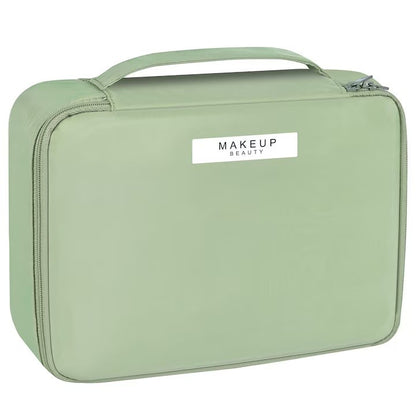 Geanta de Calatorie, Klevo, pentru Cosmetice si Articole de Toaleta, Material Impermeabil, 2 in 1, Portfard Interior Detasabil, 23 x 16 x 8 cm, Verde
