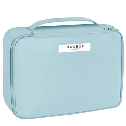 Geanta de Calatorie, Klevo, pentru Cosmetice si Articole de Toaleta, Material Impermeabil, 2 in 1, Portfard Interior Detasabil, 23 x 16 x 8 cm, Albastru
