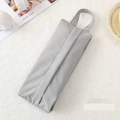 Geanta de Depozitare, Klevo, Pentru Haine Mici, Lenjerie, Sosete, Cosmetice, Impermeabila, cu Maner, 10x20x3 cm, Gri