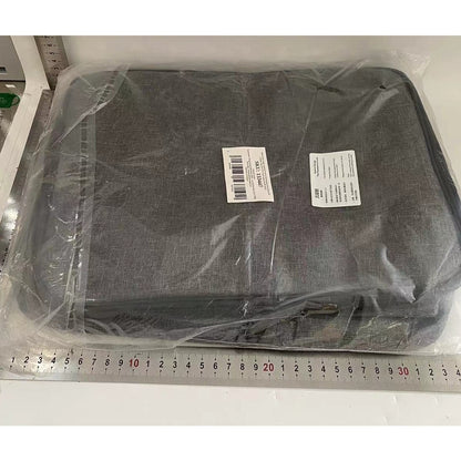 Geanta Klevo pentru Depozitare Acte si Documente, Facturi, Carduri, cu Cod de Securitate, 5 Compartimente, Impermeabila, 37 x 20 x 27 cm, Gri