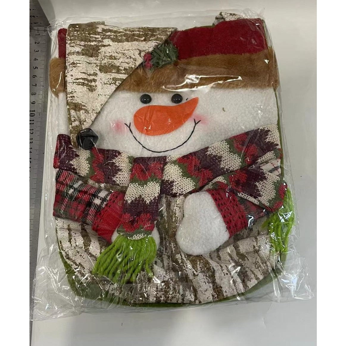Geanta pentru Cadouri de Craciun, Klevo, Model Om de Zapada, Decoratiune Sarbatori, 46x23x2 cm, Multicolor