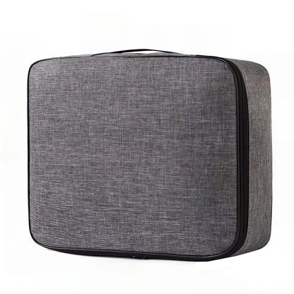Geanta pentru Depozitare Acte si Documente, Klevo, 1 Compartiment mare cu Curele Interioare, Impermeabila, 37 x 10.5 x 27 cm, Gri