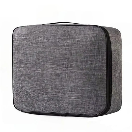 Geanta pentru Depozitare Acte si Documente, Klevo, 1 Compartiment mare cu Curele Interioare, Impermeabila, 37 x 10.5 x 27 cm, Gri