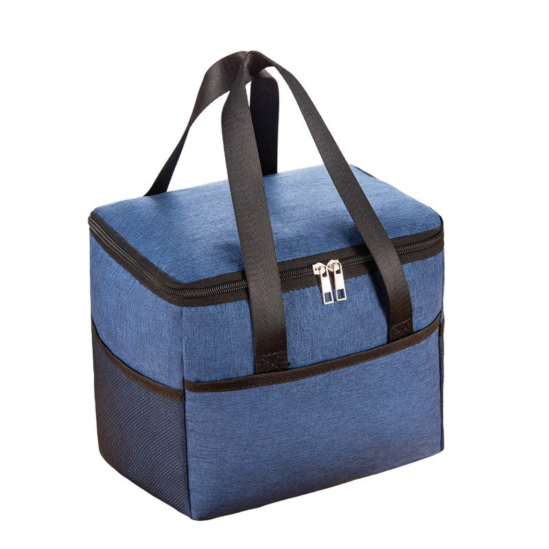 Geanta Termica Klevo pentru Pranz, Compartimente Telefon si Tacamuri, Multifunctionala, Impermeabila, 24x18x21 cm, Albastru