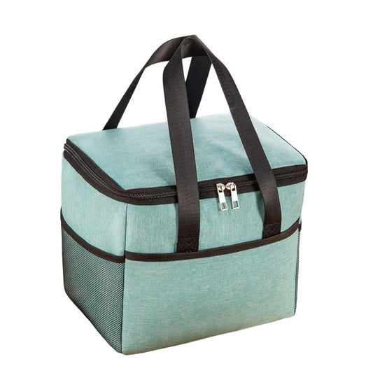 Geanta Termica Klevo pentru Pranz, Compartimente Telefon si Tacamuri, Multifunctionala, Impermeabila, 24x18x21 cm, Verde