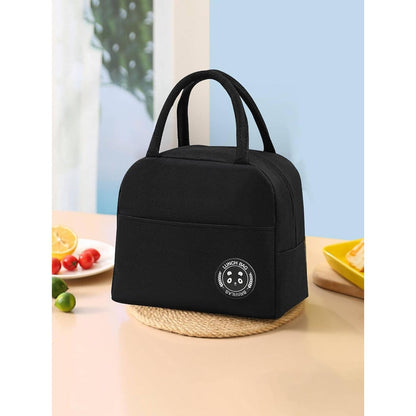 Geanta Termica pentru Pranz, Klevo, Multifunctionala, Compartimentata, Impermeabila, cu Manere, Buzunar Exterior, 22x14x19 cm, Negru