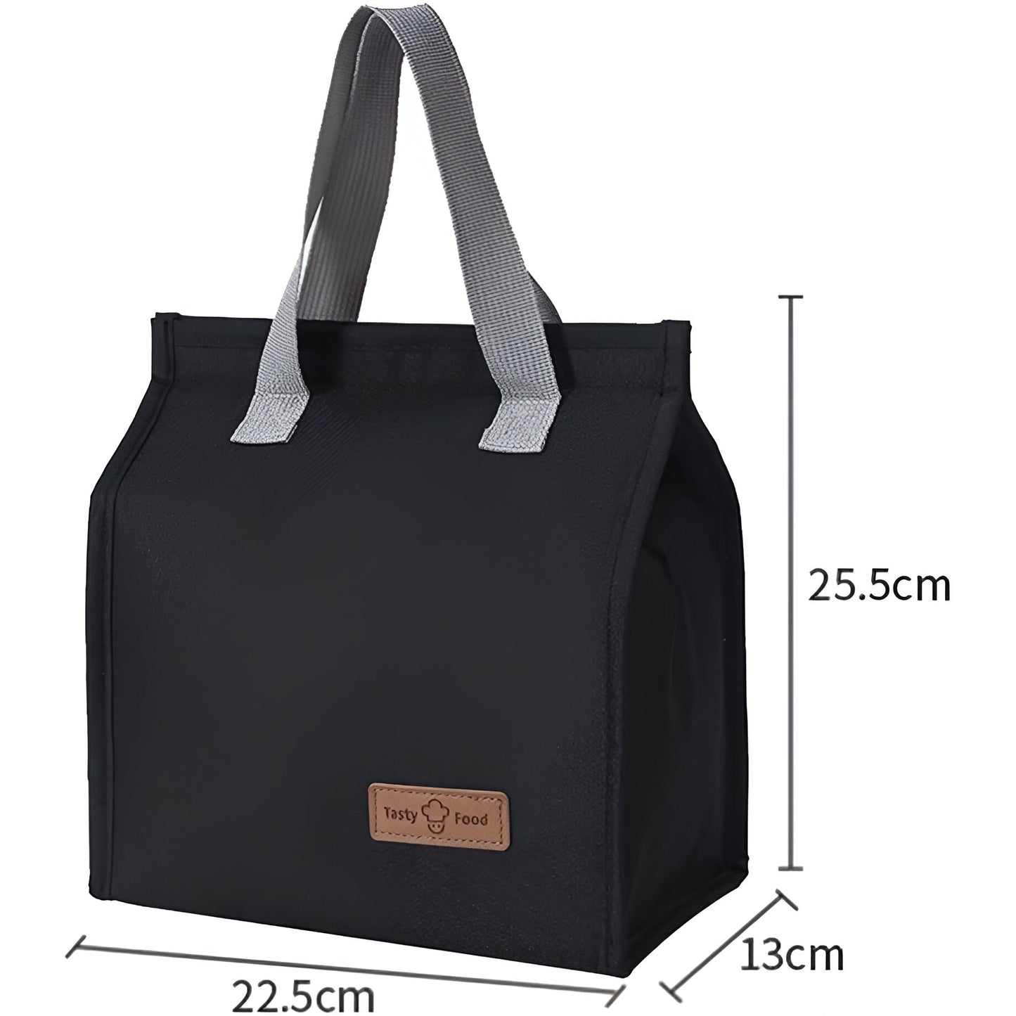 Geanta Termoizolanta Tip Bento Bag Klevo, Camping Cooler, Aluminiu, 22.5x13x25,5 cm, 3.3 L, Negru