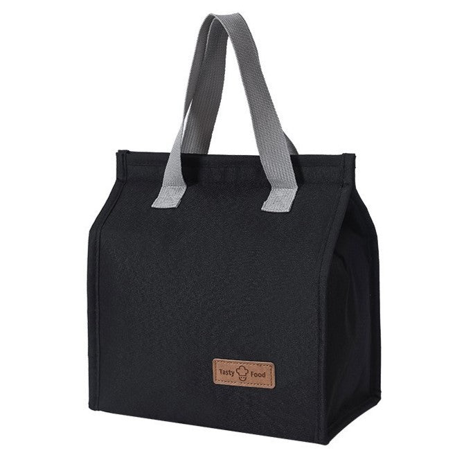 Geanta Termoizolanta Tip Bento Bag Klevo, Camping Cooler, Aluminiu, 22.5x13x25,5 cm, 3.3 L, Negru