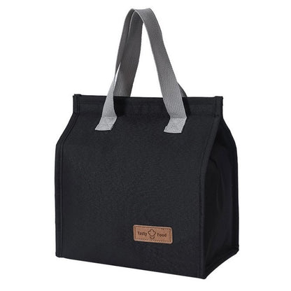Geanta Termoizolanta Tip Bento Bag Klevo, Camping Cooler, Aluminiu, 22.5x13x25,5 cm, 3.3 L, Negru