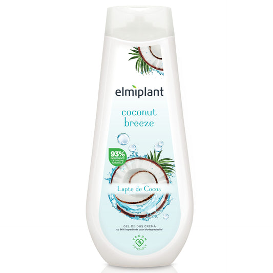 Gel de Dus Crema, Elmiplant, Coconut Breeze, 750 ml