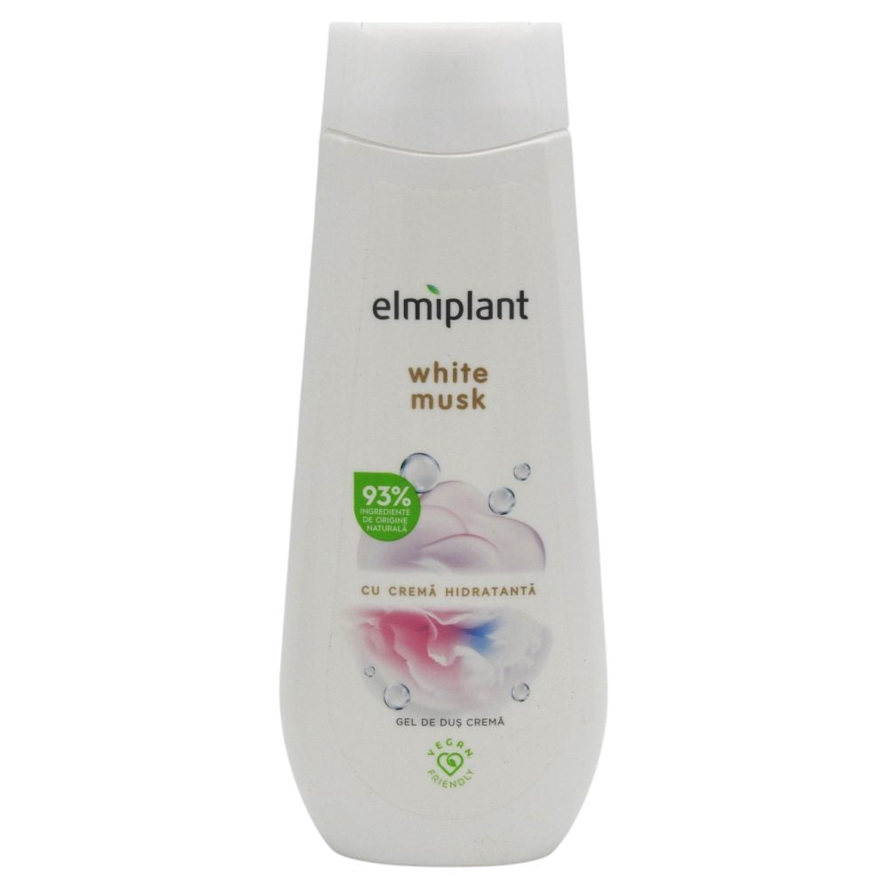 Gel de Dus, Elmiplant, Cu Crema Hidratanta White Musk, 400 ml