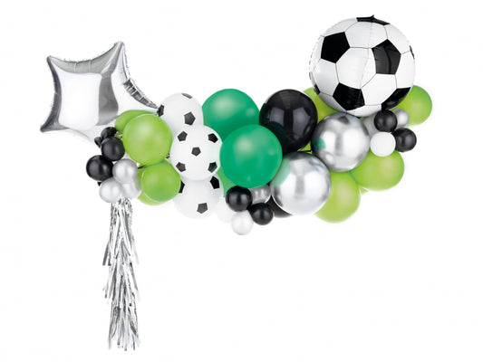 Ghirlanda de baloane - Fotbal, mix de culori, 150x126cm