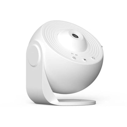 Lampa Tip Proiector Galaxie, Klevo, pentru Dormitor, Tematica Cer Instelat, Model Glob, HD, Rotire 360 de Grade, 20 de Imagini, Incarcare USB, 10 W, 15x15 cm, Alb