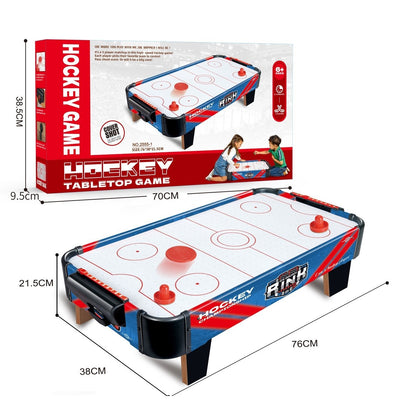 Masa Air Hockey Graffiti cu Picioare Scurte, Klevo, PVC, 2 Pucuri, Tabela Scor, 2 Impingatoare, 76x38x21.5 cm, Albastru