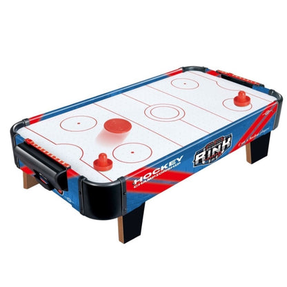 Masa Air Hockey Graffiti cu Picioare Scurte, Klevo, PVC, 2 Pucuri, Tabela Scor, 2 Impingatoare, 76x38x21.5 cm, Albastru