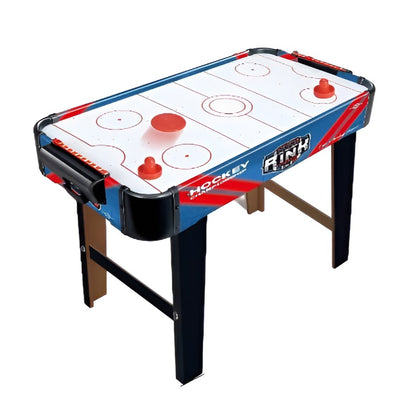 Masa Air Hockey Graffiti cu Picioare Lungi, Klevo, PVC, 2 Pucuri, Tabela Scor, 2 Impingatoare, 76x38x61 cm, Albastru