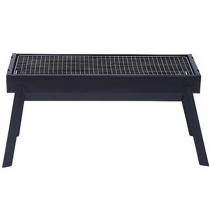 Gratar Portabil, Klevo, Confectionat din Metal, pentru Picnic, Gradina, Terasa, Camping, Dimensiuni Reduse, 60x22x23 cm, Negru