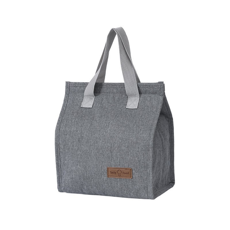 Geanta termoizolanta tip bento bag Klevo, camping cooler bag, Aluminiu, 22.5 x 13 cm, 3.3 L, gri