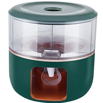 Dozator de apa Klevo, 3 compartimente rotative, capacitate mare de 6l, verde