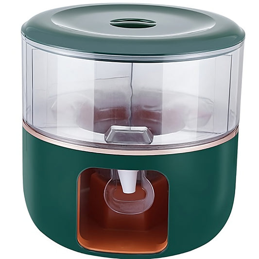 Dozator de apa Klevo, 3 compartimente rotative, capacitate mare de 6l, verde