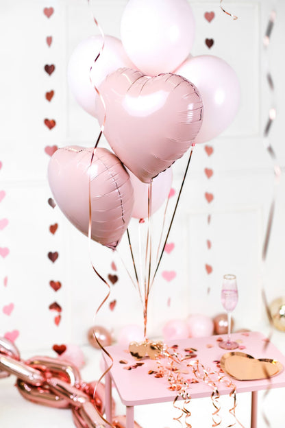 Greutate baloane Inimi culoare Rose Gold,