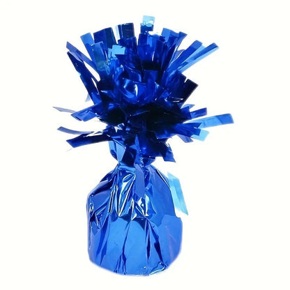 Greutate pentru Baloane cu Heliu, Klevo, din Folie cu Franjuri, 170g, 13 x 5 x 3 cm, Albastru