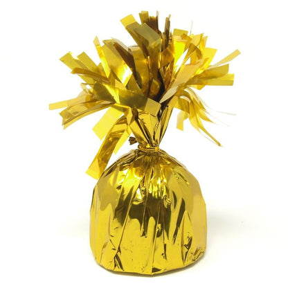 Greutate pentru Baloane cu Heliu, Klevo, din Folie cu Franjuri, 170g, 13 x 5 x 3 cm, Auriu
