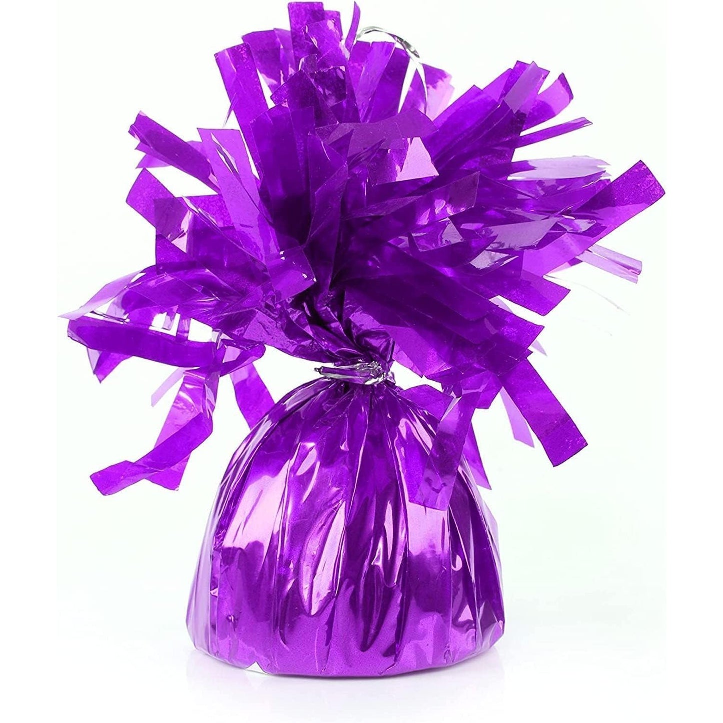 Greutate pentru Baloane cu Heliu, Klevo, din Folie cu Franjuri, 170g, 13 x 5 x 3 cm, Mov