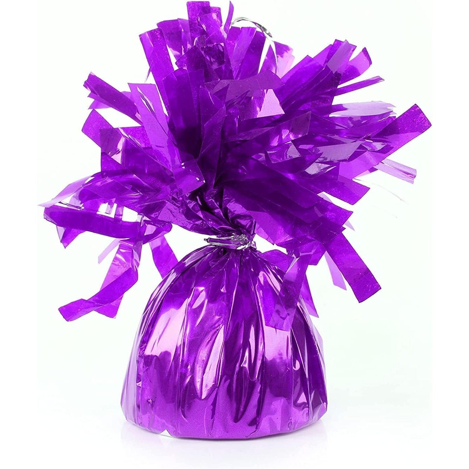 Greutate pentru Baloane cu Heliu, Klevo, din Folie cu Franjuri, 170g, 13 x 5 x 3 cm, Mov