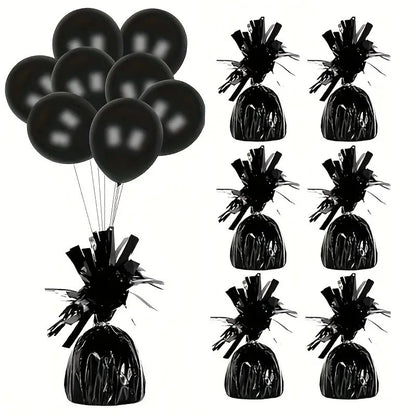 Greutate pentru Baloane cu Heliu, Klevo, din Folie cu Franjuri, 170g, 13 x 5 x 3 cm, Negru